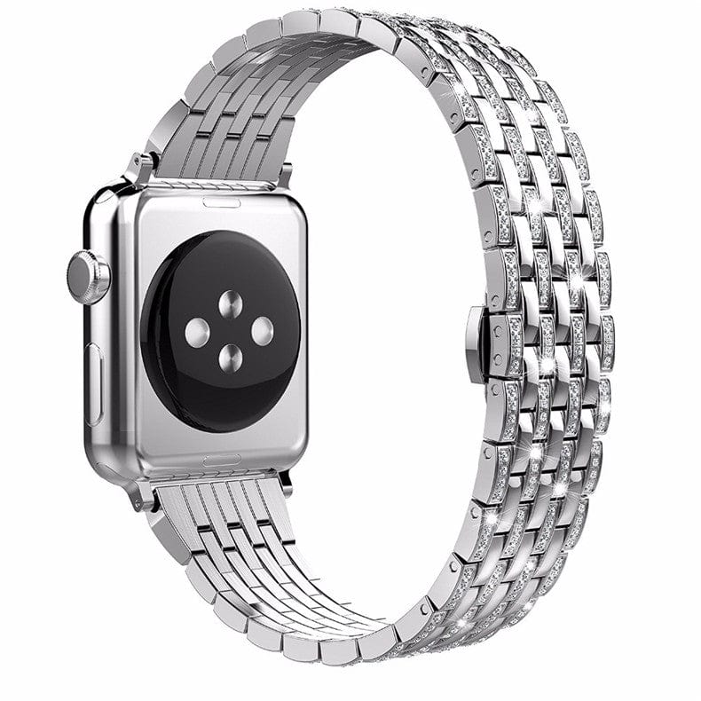 Rhinestone Watch Band Silver / 38mm, 40mm & 41mm DX17071701+DX1705170