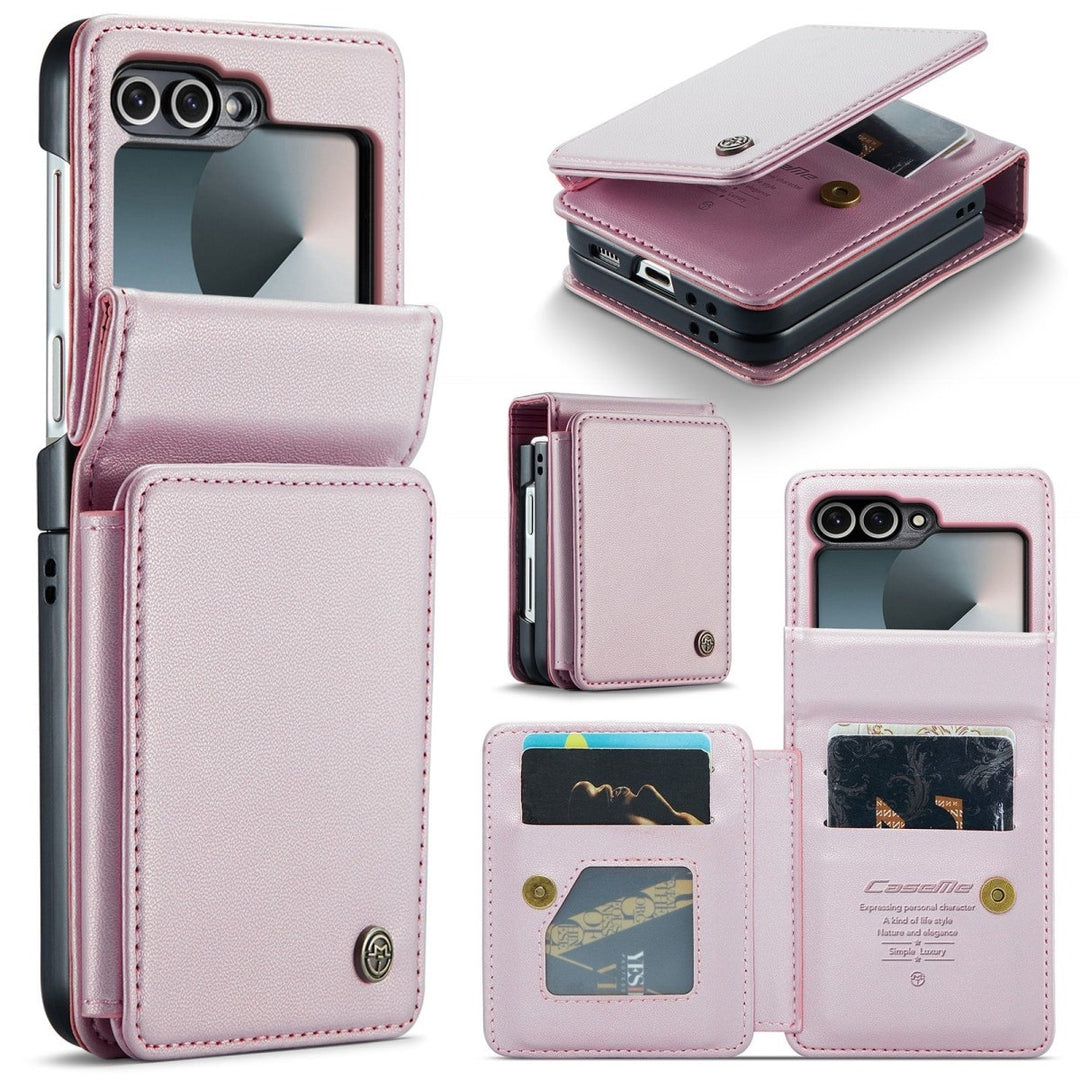 RFID Flip Leather Wallet Case For Samsung Z Flip Pink Galaxy Z Flip 7 FE Parkfield Supplies