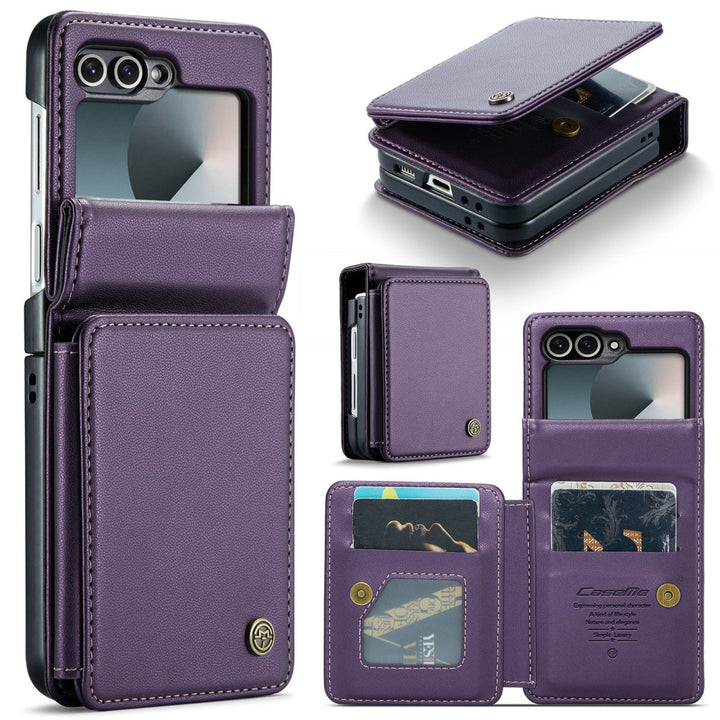 RFID Flip Leather Wallet Case For Samsung Z Flip Purple Galaxy Z Flip 7 FE Parkfield Supplies
