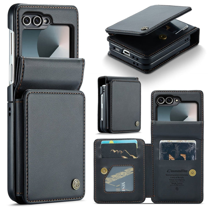 RFID Flip Leather Wallet Case For Samsung Z Flip Black Galaxy Z Flip 7 FE Parkfield Supplies