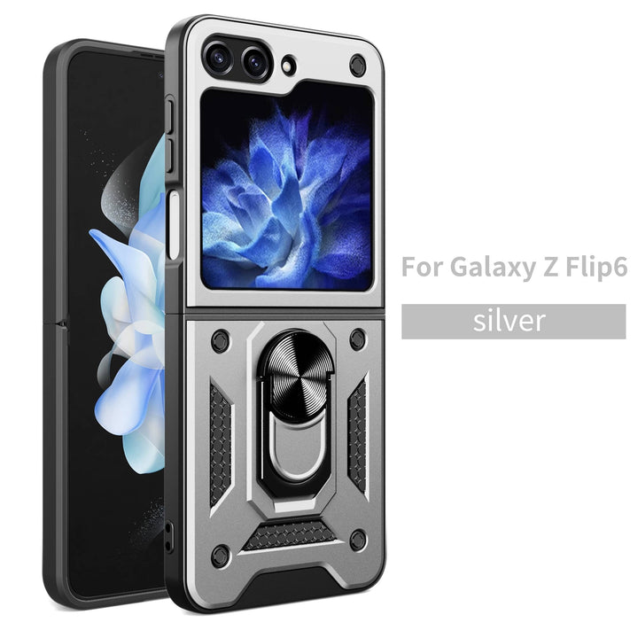 Magnetic Shockproof Case For Samsung Z FLIP Galaxy Flip 6 / Silver CM20211023-06-Z Flip 6-Silver