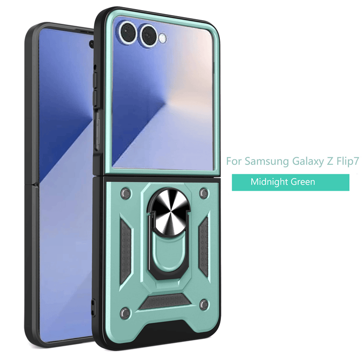 Magnetic Shockproof Case For Samsung Z FLIP Galaxy Flip 7 / Midnight Green CM20211023-06-Z Flip 7-Green