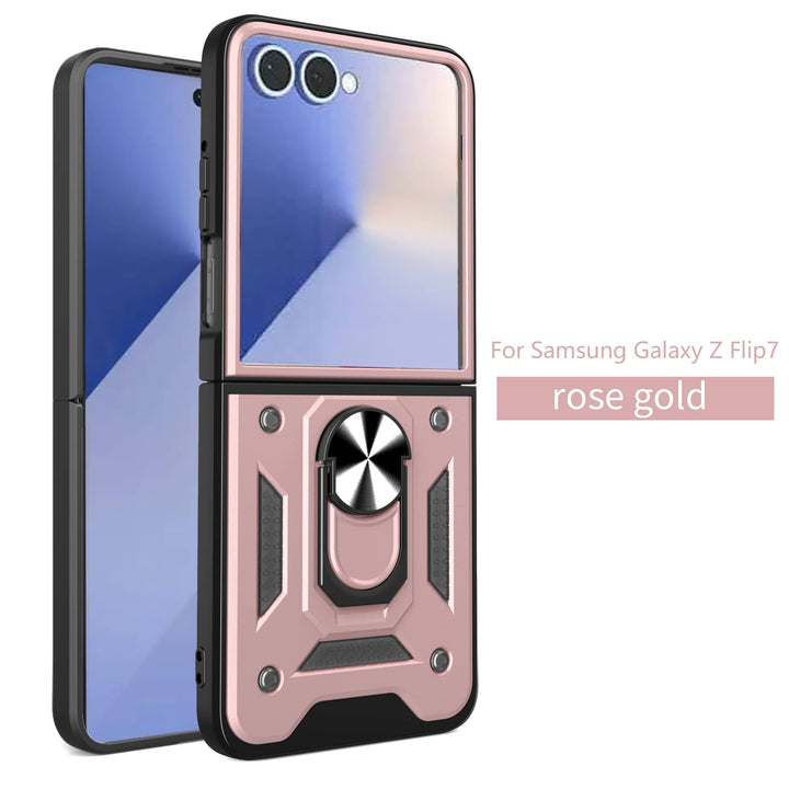 Magnetic Shockproof Case For Samsung Z FLIP Galaxy Flip 7 / Rose Gold CM20211023-06-Z Flip 7-Rose Gold