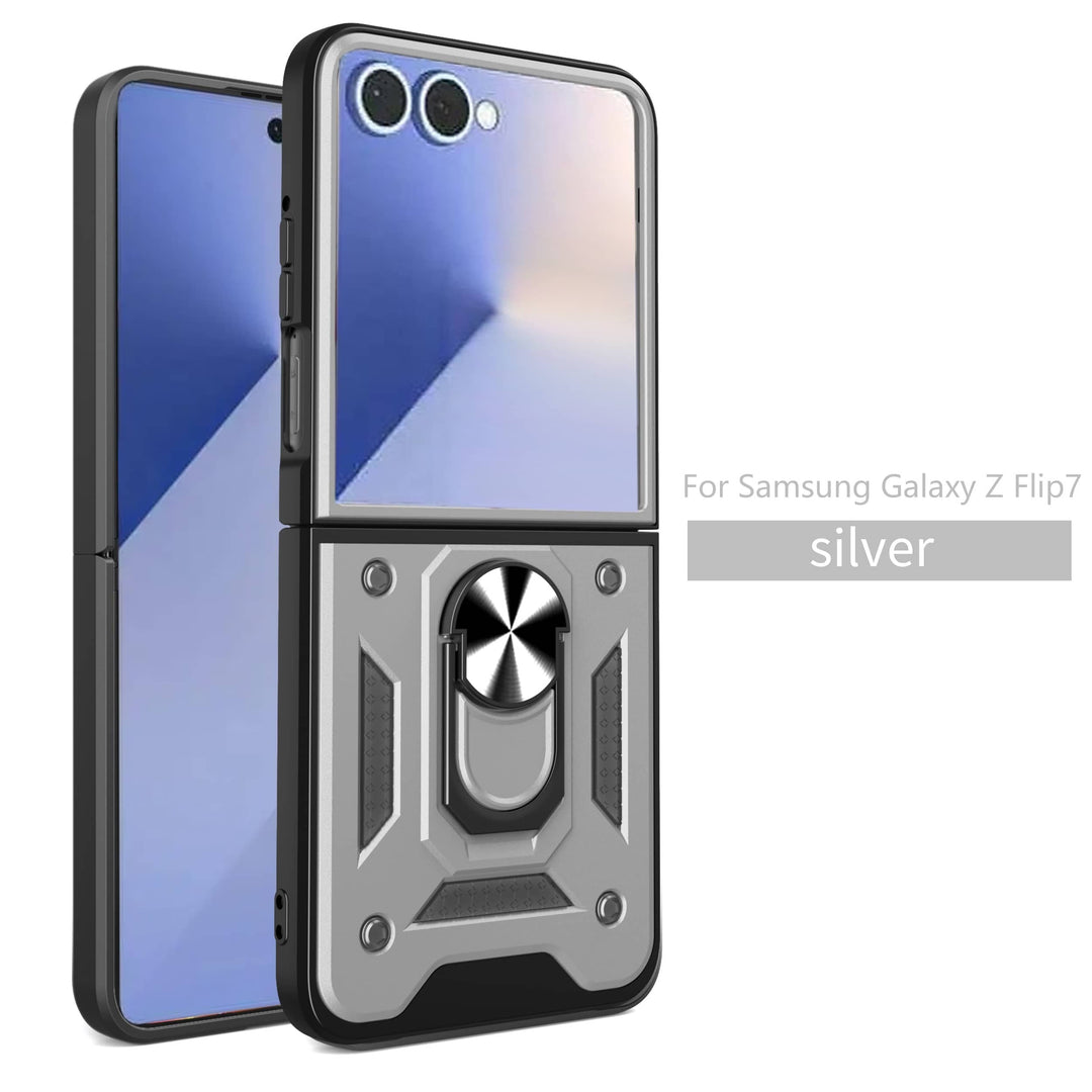 Magnetic Shockproof Case For Samsung Z FLIP Galaxy Flip 7 / Silver CM20211023-06-Z Flip 7-Silver