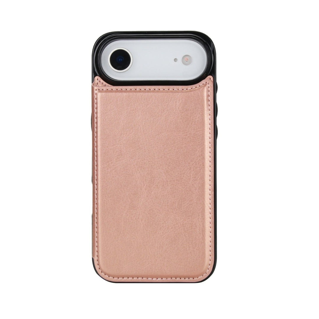 Flip Leather Phone Wallet Case iPhone 17 Pro Rose Gold Parkfield Supplies