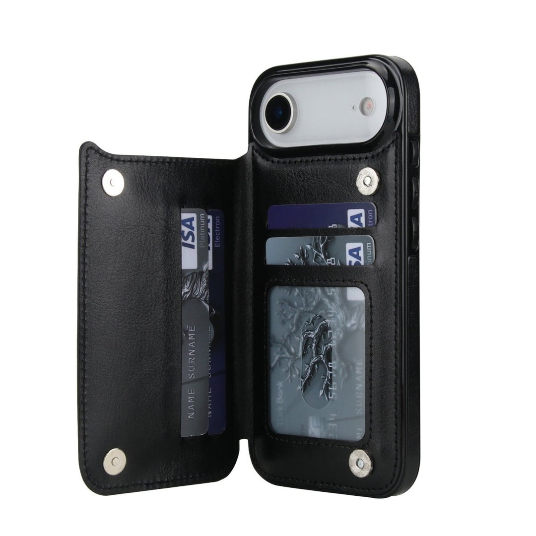 Flip Leather Phone Wallet Case iPhone Air Black Parkfield Supplies