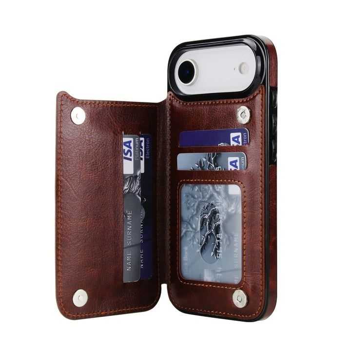 Flip Leather Phone Wallet Case iPhone Air Brown Parkfield Supplies