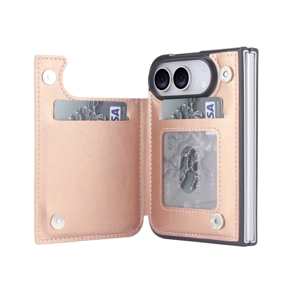 Flip Leather Phone Wallet Case iPhone Duo Rose Gold Parkfield Supplies