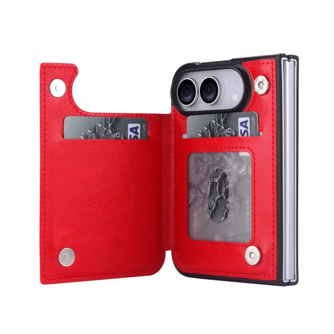 Flip Leather Phone Wallet Case iPhone Duo Red Parkfield Supplies