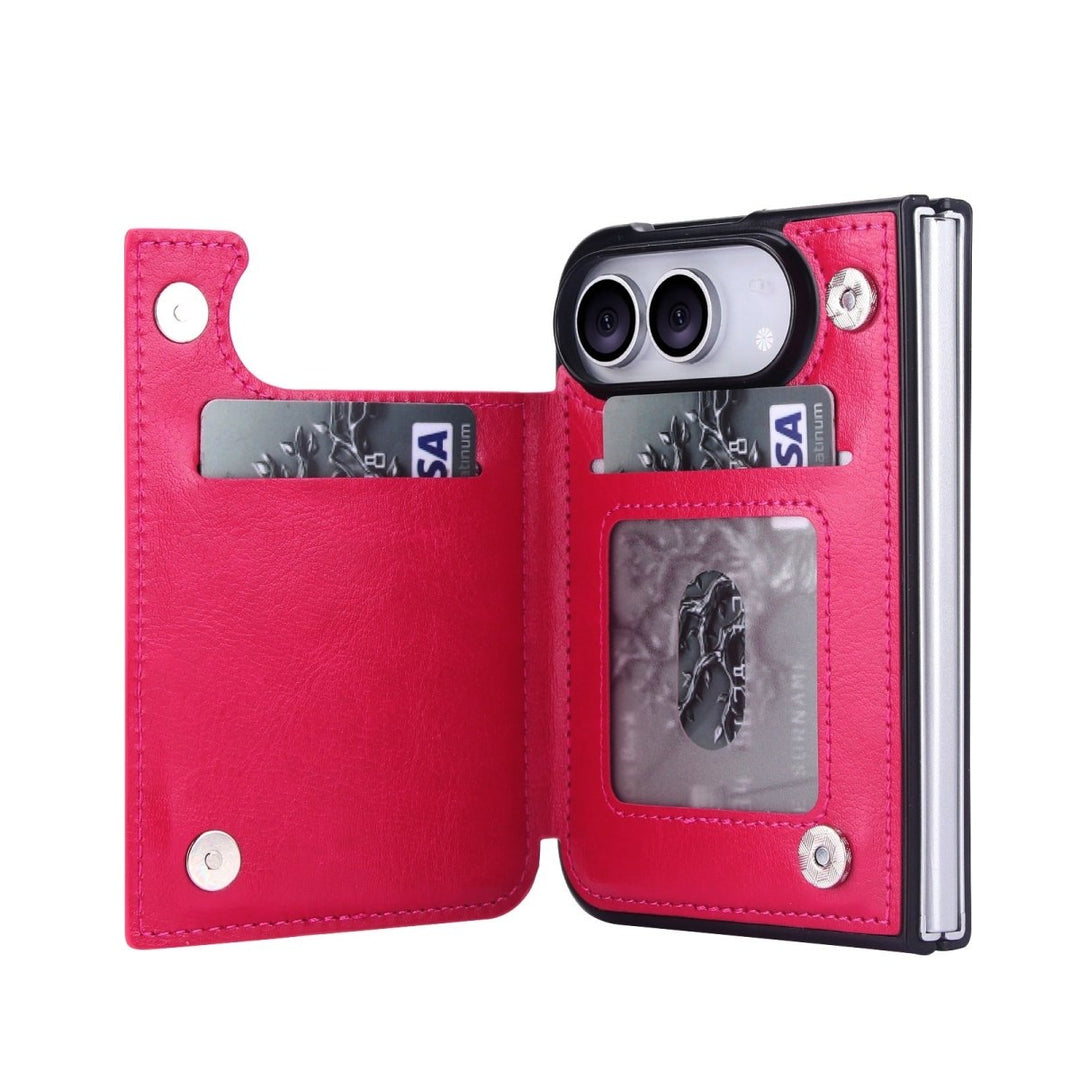 Flip Leather Phone Wallet Case iPhone Duo Rose Red Parkfield Supplies