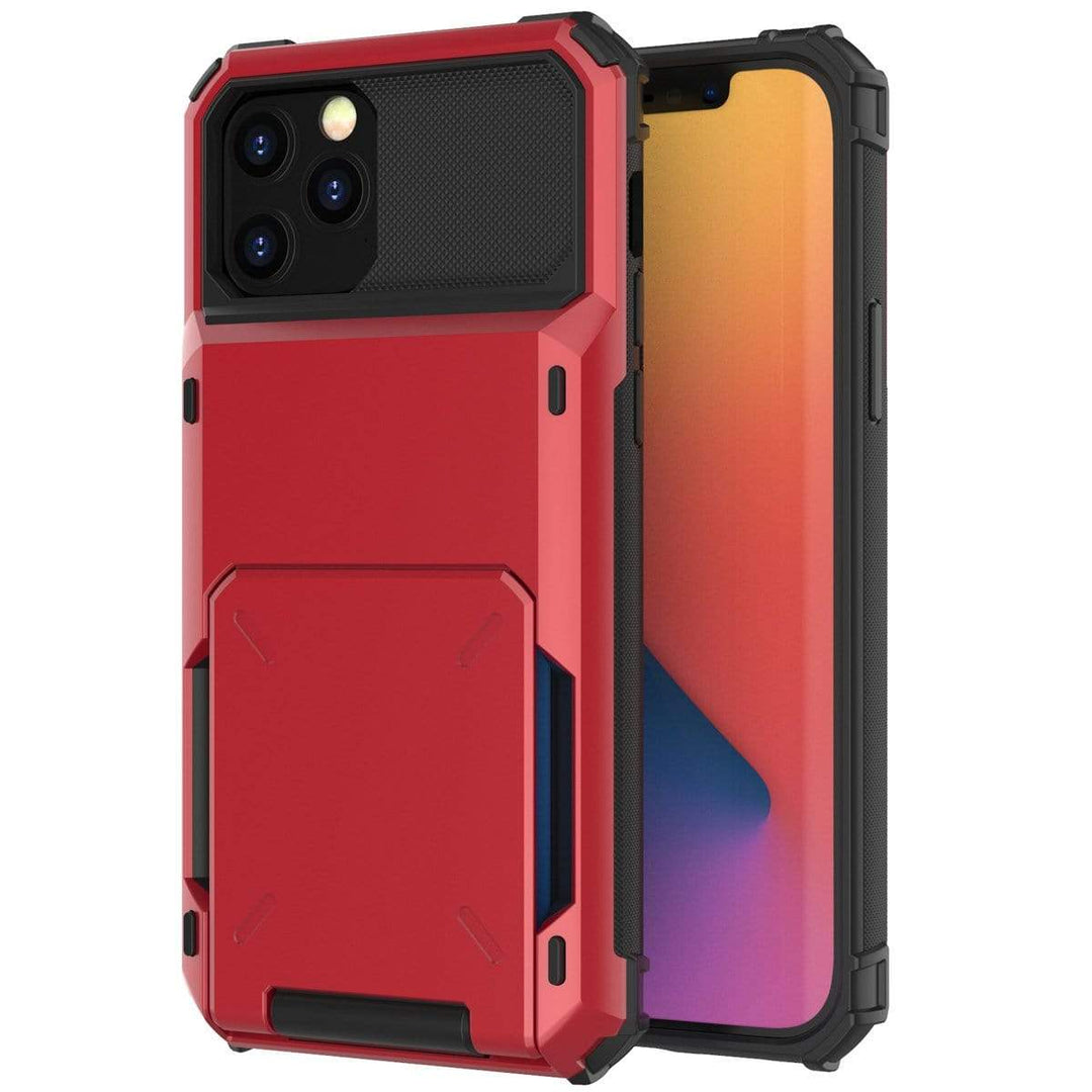 Shockproof Wallet Phone Case iPhone 15 / Red CM20211023-04-iPhone 15-Red