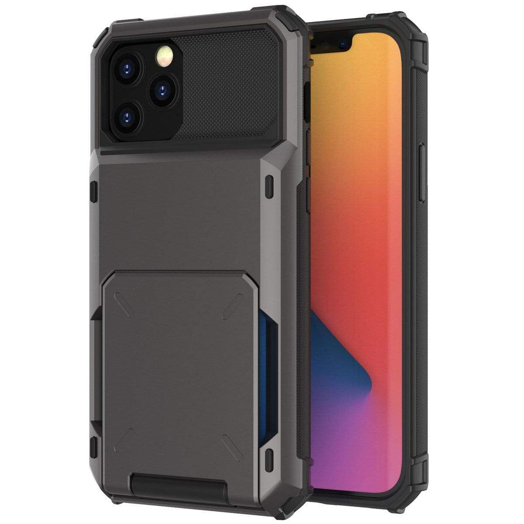 Shockproof Wallet Phone Case iPhone 15 / Black CM20211023-04-iPhone 15-Black