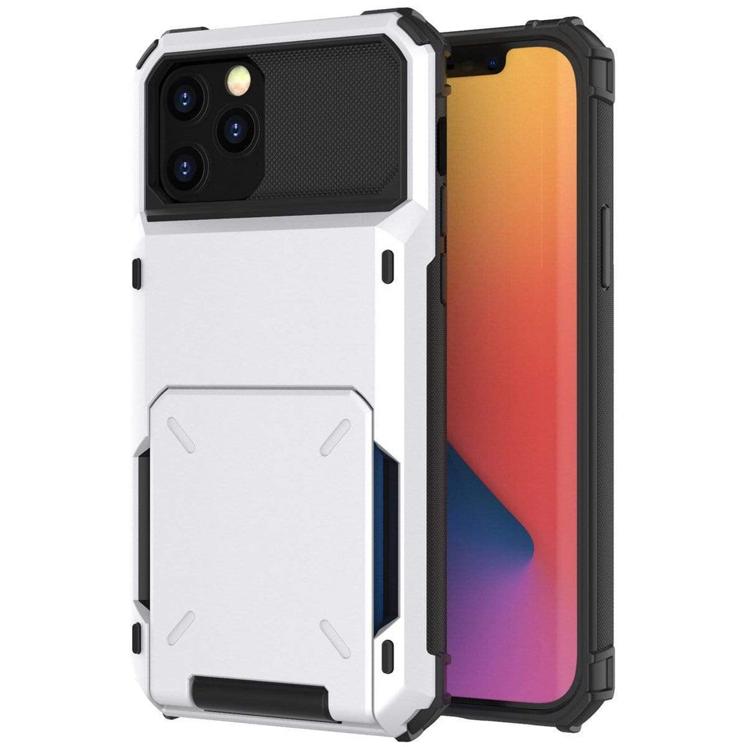 Shockproof Wallet Phone Case iPhone 15 / White CM20211023-04-iPhone 15-White
