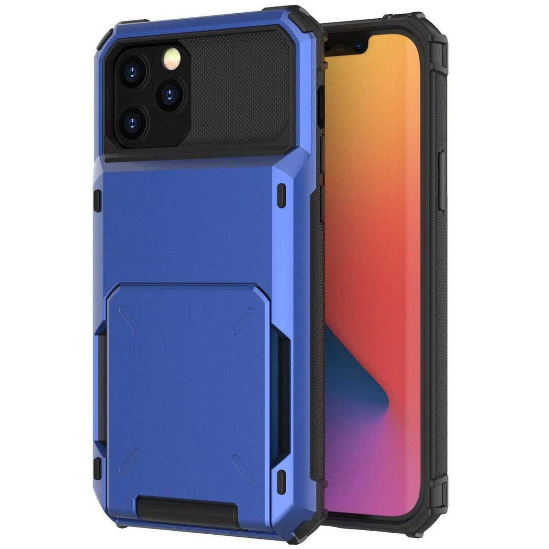 Shockproof Wallet Phone Case iPhone 15 / Blue CM20211023-04-iPhone 15-Blue