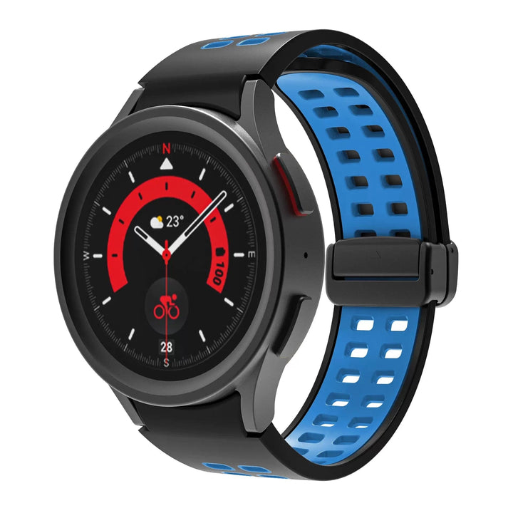 Magnetic Sports Watch Band For Samsung Black Blue / Galaxy Watch4 (40mm) DP2212132AS06