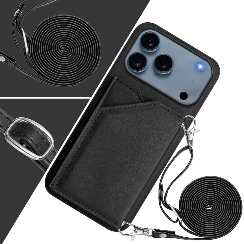 Crossbody Leather Wallet Phone Case