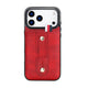 Leather Card Holder Phone Case With Kickstand iPhone 17 Pro Red Parkfield Supplies