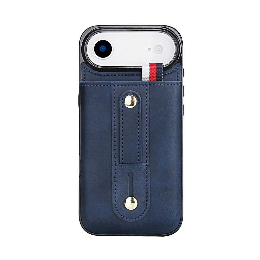 Leather Card Holder Phone Case With Kickstand iPhone Air Blue Parkfield Supplies