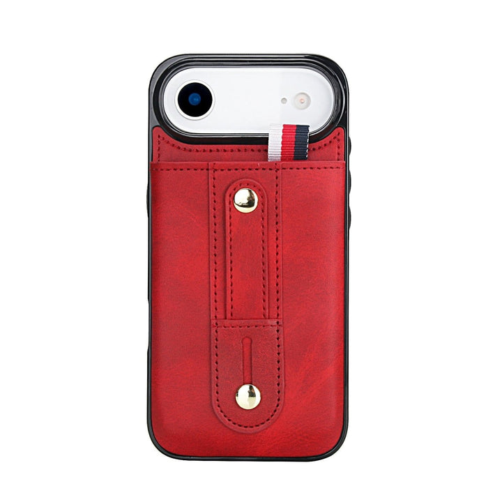 Leather Card Holder Phone Case With Kickstand iPhone Air Red Parkfield Supplies