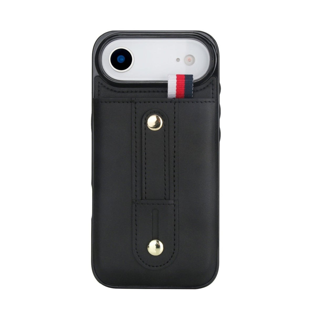 Leather Card Holder Phone Case With Kickstand iPhone Air Black Parkfield Supplies
