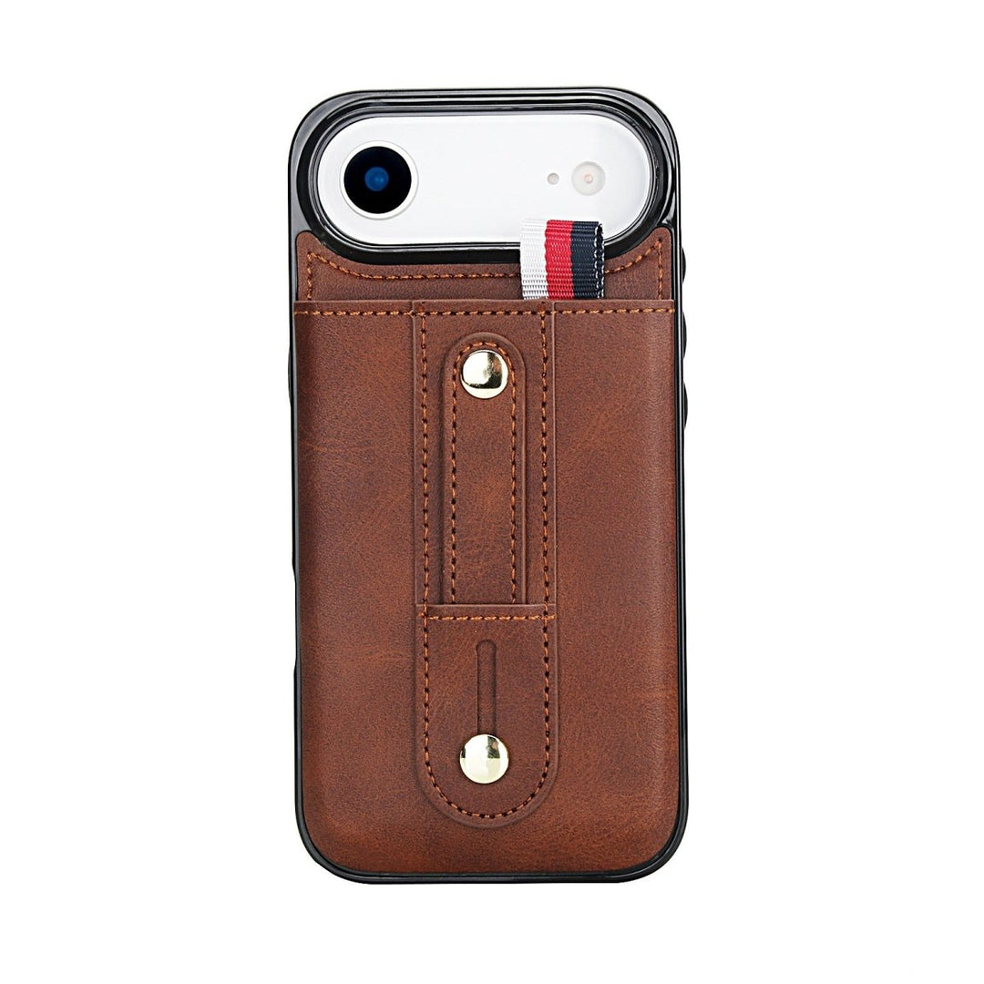 Leather Card Holder Phone Case With Kickstand iPhone Air Brown Parkfield Supplies
