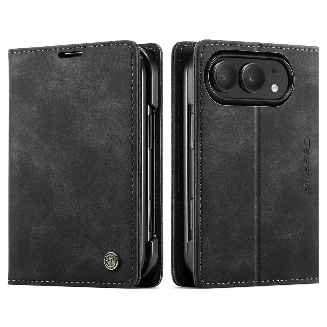Leather Phone Wallet Case iPhone Duo Black Parkfield Supplies