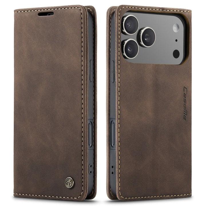 Leather Phone Wallet Case iPhone 17 Pro Coffee Parkfield Supplies