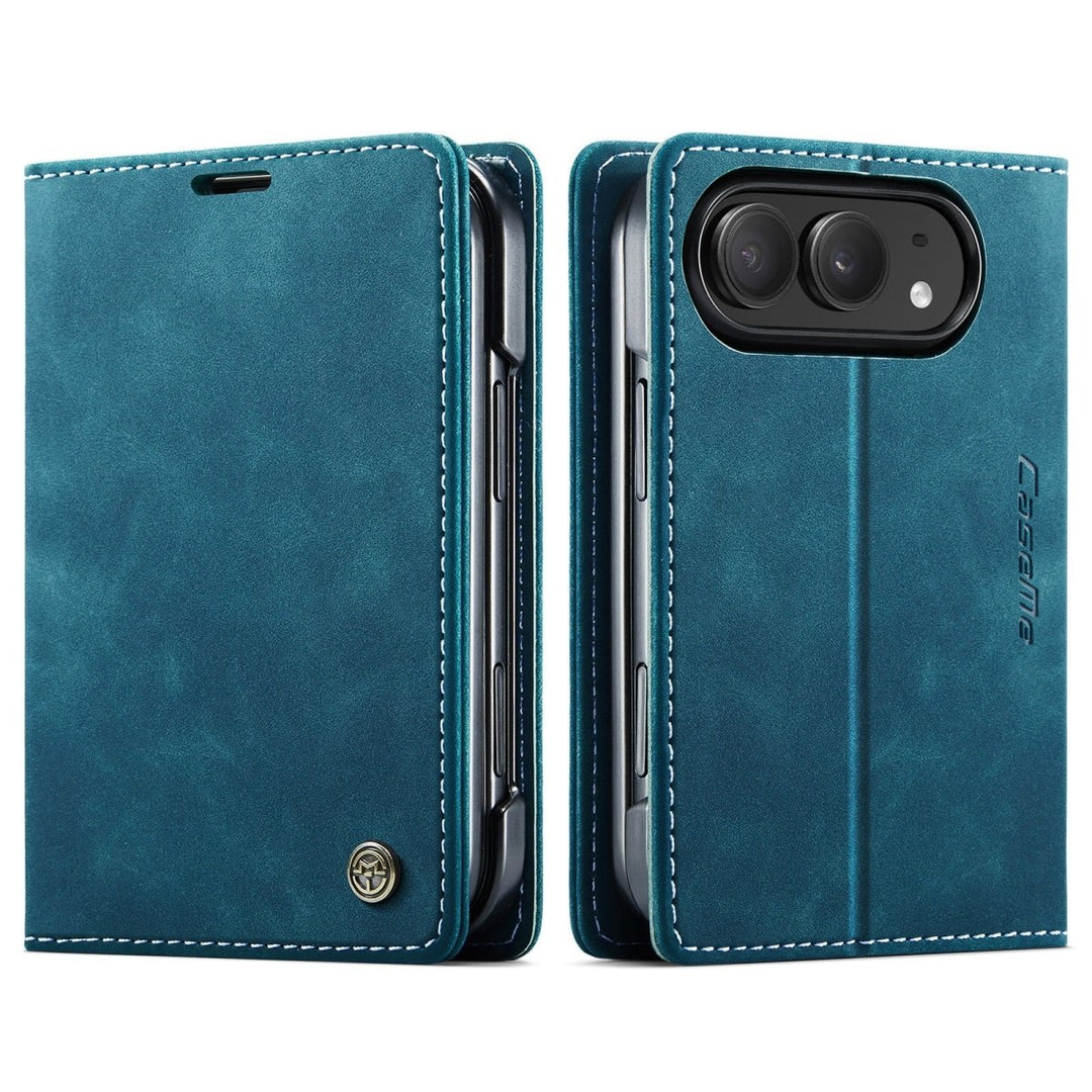 Leather Phone Wallet Case iPhone Duo Blue Parkfield Supplies