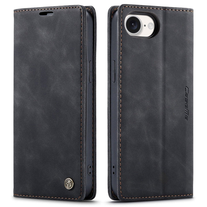 Leather Phone Wallet Case iPhone 16e Black Parkfield Supplies
