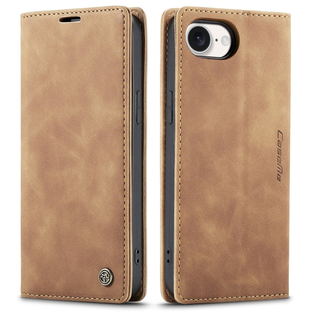 Leather Phone Wallet Case iPhone 16e Brown Parkfield Supplies