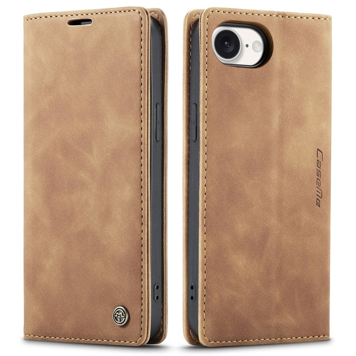 Leather Phone Wallet Case iPhone 16e Brown Parkfield Supplies