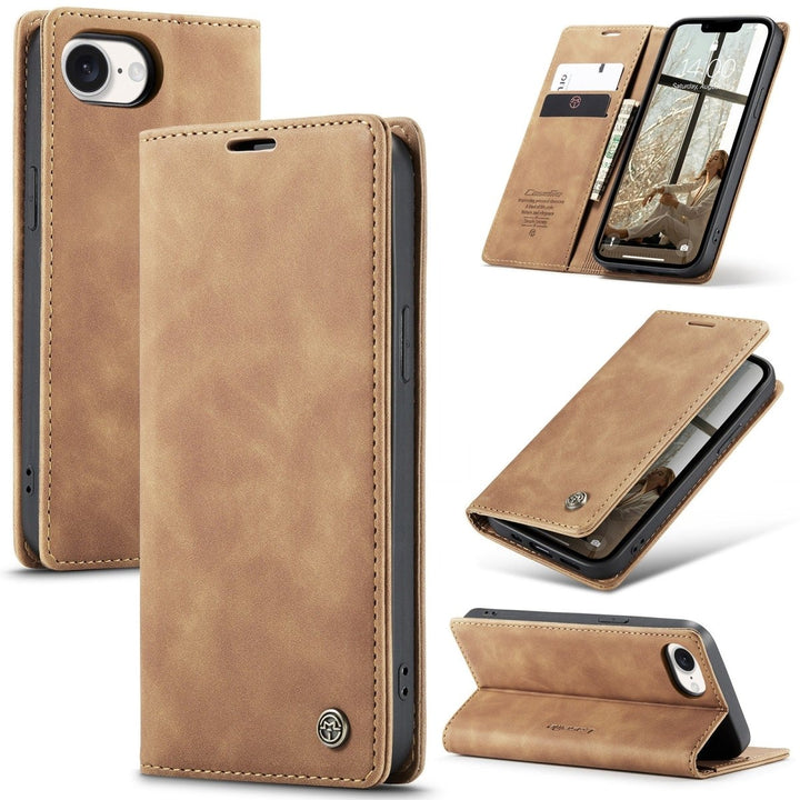Leather Phone Wallet Case iPhone 14 Black Parkfield Supplies
