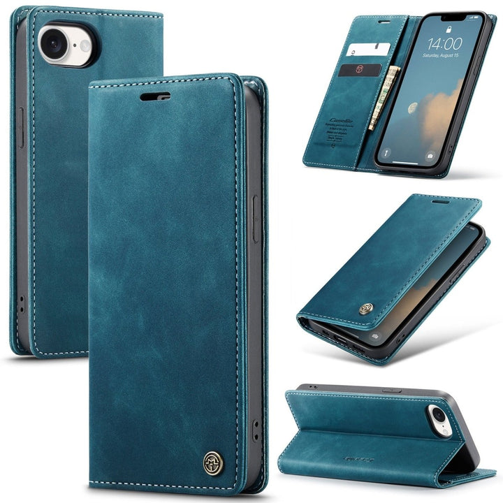 Leather Phone Wallet Case iPhone 14 Black Parkfield Supplies