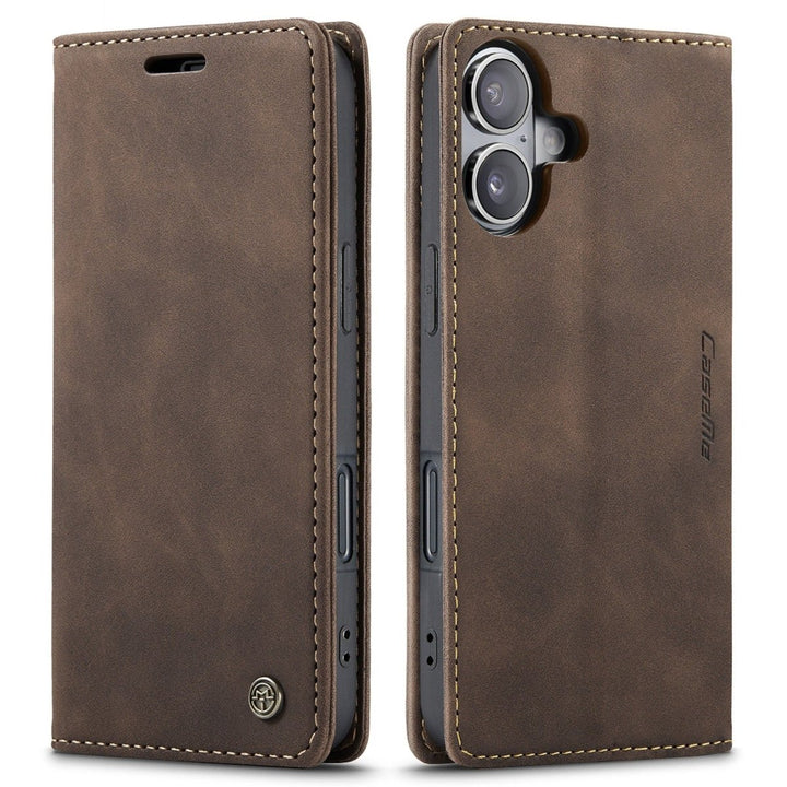 Leather Phone Wallet Case iPhone 16 Coffee Parkfield Supplies