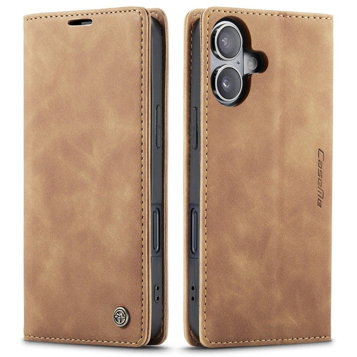 Leather Phone Wallet Case iPhone 16 Brown Parkfield Supplies