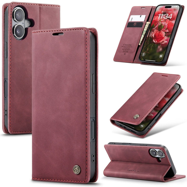 Leather Phone Wallet Case iPhone 14 Black Parkfield Supplies