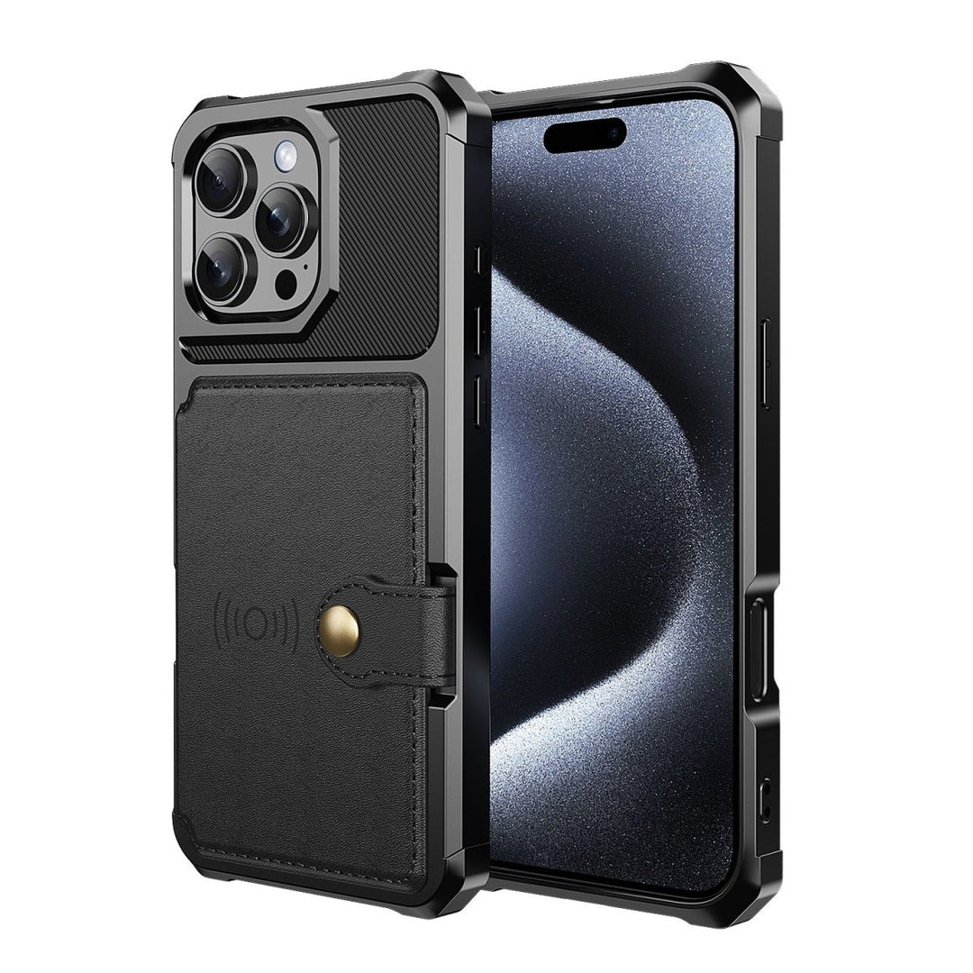 Magnetic Leather Phone Wallet Case iPhone 11 Pro Black Parkfield Supplies