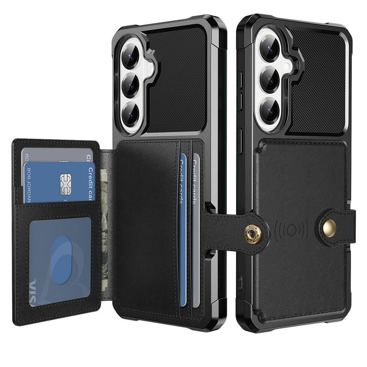 Magnetic Leather Wallet Case For Samsung Galaxy A Galaxy A57 Black Parkfield Supplies