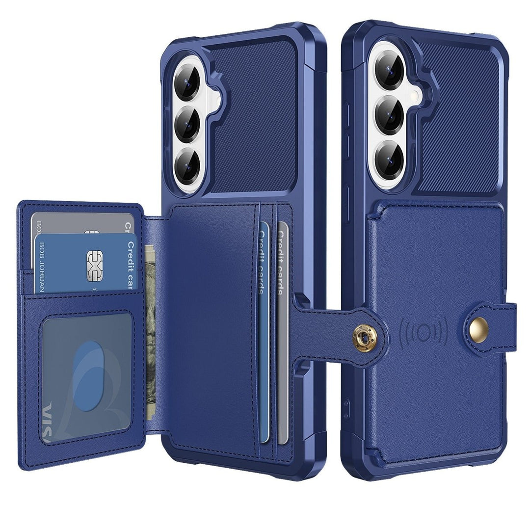 Magnetic Leather Wallet Case For Samsung Galaxy A Galaxy A57 Blue Parkfield Supplies