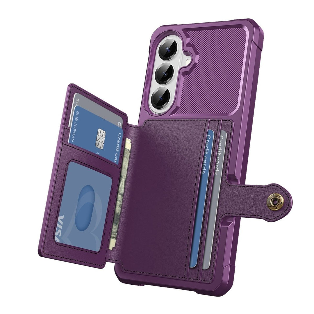 Magnetic Leather Wallet Case For Samsung Galaxy A Galaxy A57 Purple Parkfield Supplies