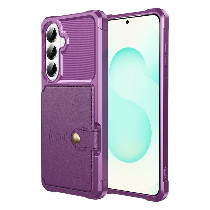 Magnetic Leather Wallet Case For Samsung Galaxy A Galaxy A57 Purple Parkfield Supplies