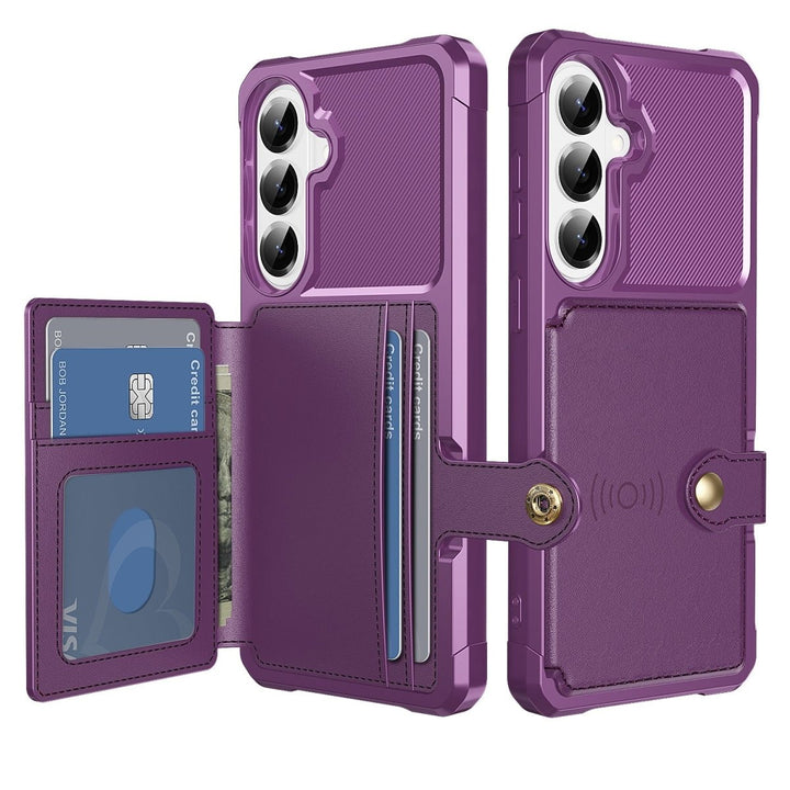 Magnetic Leather Wallet Case For Samsung Galaxy A Galaxy A57 Purple Parkfield Supplies