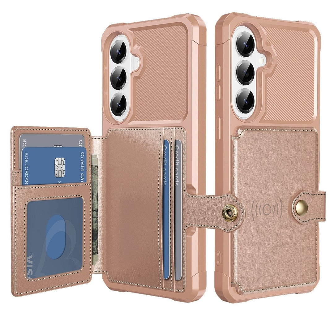 Magnetic Leather Wallet Case For Samsung Galaxy A Galaxy A57 Rose Gold Parkfield Supplies
