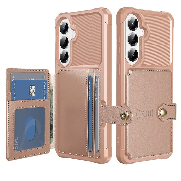 Magnetic Leather Wallet Case For Samsung Galaxy A Galaxy A57 Rose Gold Parkfield Supplies
