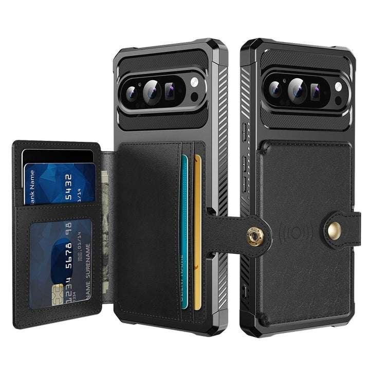 Magnetic Leather Wallet Case For Google Pixel Google Pixel 11 Pro XL Rose Gold Parkfield Supplies