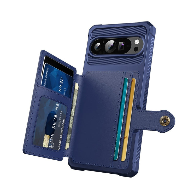 Magnetic Leather Wallet Case For Google Pixel Google Pixel 11 Pro XL Rose Gold Parkfield Supplies