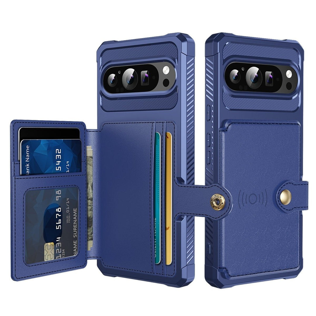 Magnetic Leather Wallet Case For Google Pixel Google Pixel 11 Pro XL Rose Gold Parkfield Supplies