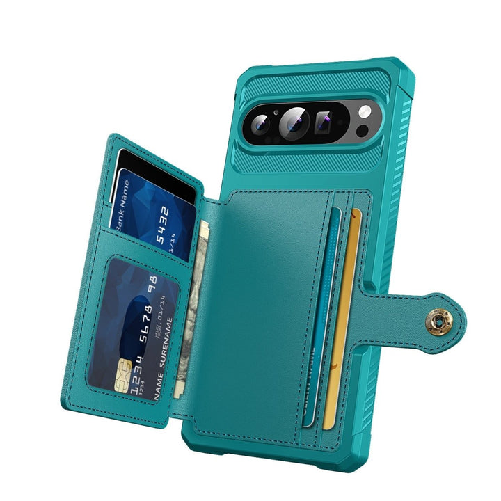 Magnetic Leather Wallet Case For Google Pixel Google Pixel 11 Pro XL Rose Gold Parkfield Supplies
