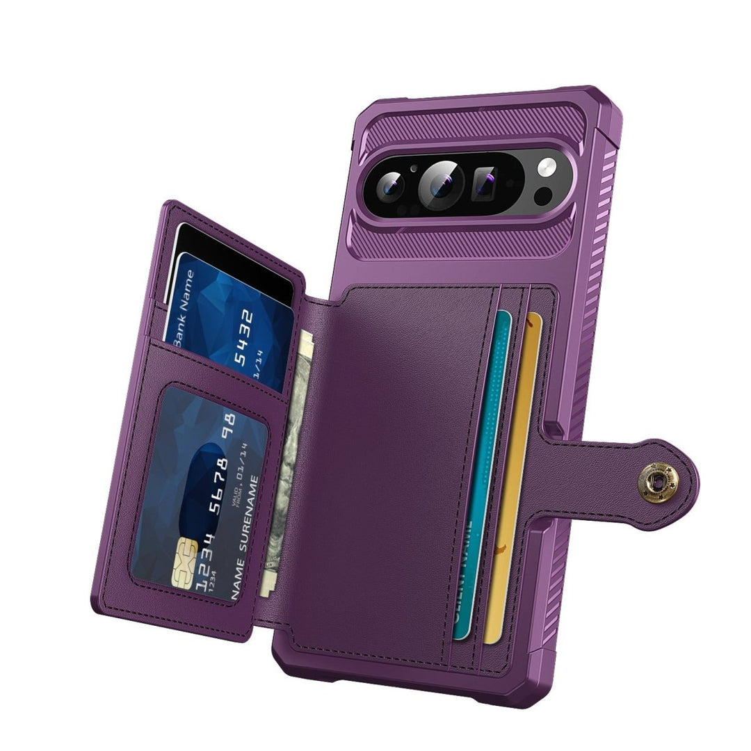 Magnetic Leather Wallet Case For Google Pixel Google Pixel 11 Pro XL Rose Gold Parkfield Supplies