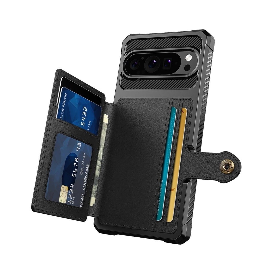 Magnetic Leather Wallet Case For Google Pixel Google Pixel 11 Pro XL Rose Gold Parkfield Supplies